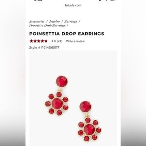 Talbots poinsettia drop earrings - have matching bracelet and necklace